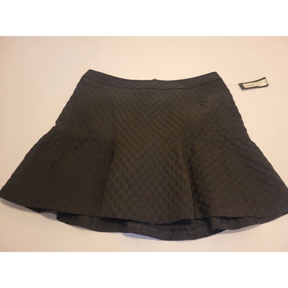 Worthington Circle Skirt Womens Size 14 Black & Gold zipper  Quilted Mini Nwt